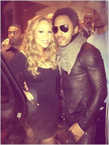 Mariah Carey and Lenny Kravitz