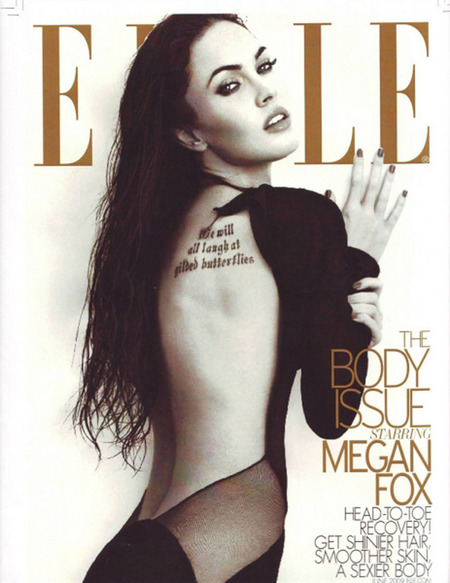 Megan Fox heats up the cover of Elle Magazine Megan Fox heats up everything