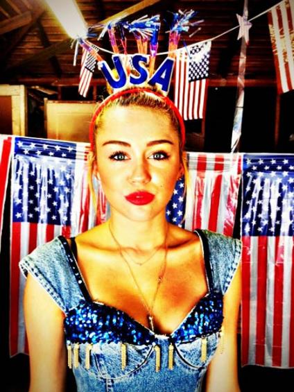 Miley Cyrus Fourth of July Photo