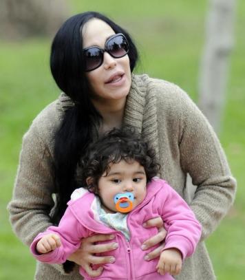 Octomom and Daughter