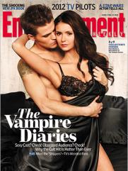 Paul Wesley and Nina Dobrev EW Cover