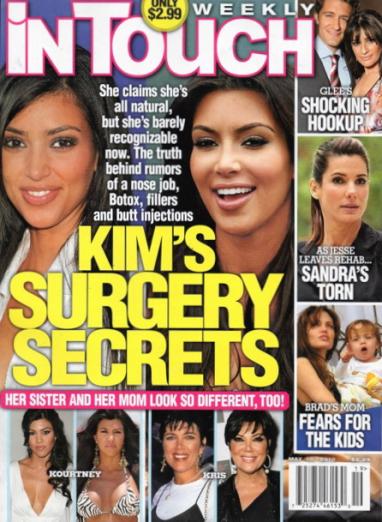 kim kardashian plastic surgery pictures. Plastic Surgery Cover