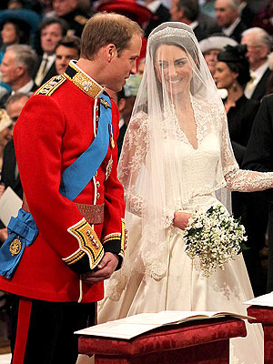 Prince William and Kate Middleton at their April 29 wedding