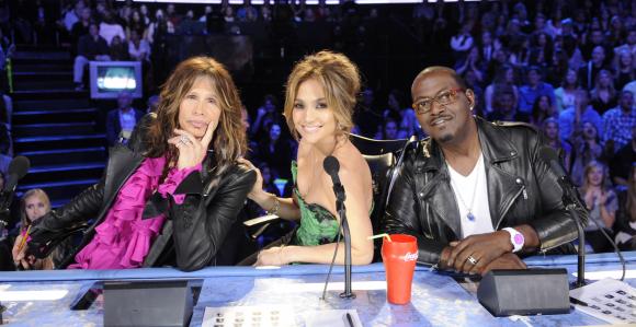 Randy Jackson, Steven Tyler and Jennifer Lopez