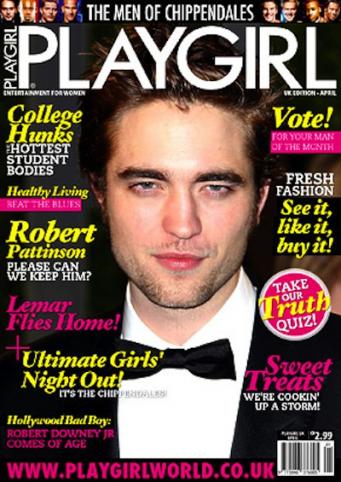know he doesn't get naked but Rob in Playgirl is my dream and this might