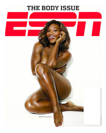 A picture of Serena Williams nude graces the cover of ESPN the Magazine