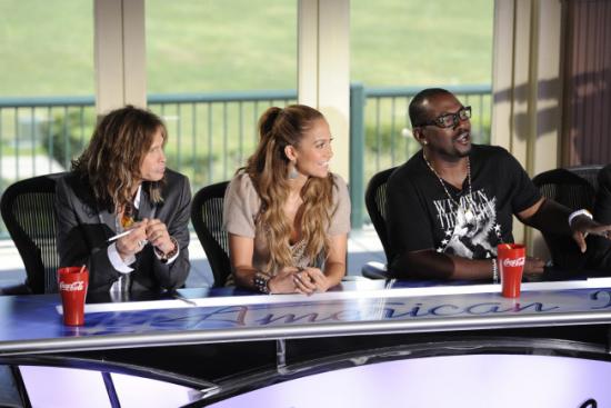 Steven Tyler, Jennifer Lopez and Randy Jackson