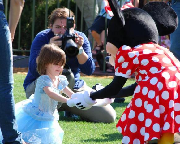 Suri Cruise and Minnie Mouse