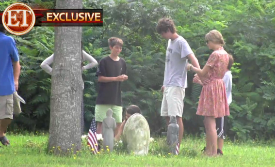 Taylor Swift and Conor Kennedy Pay Respects