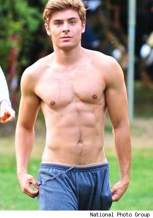 zac efron 2011 body. Efron gets shirtless in the