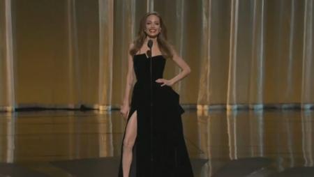 Angelina Jolie Presents at Oscars