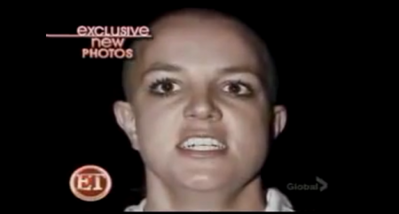 Bald Britney Spears Attacks Paparazzi