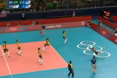 Brazil Volleyball Kick Save