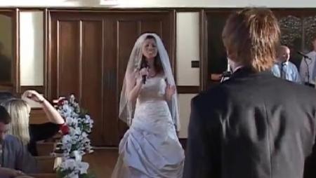 Bride Sings Walking Down the Aisle