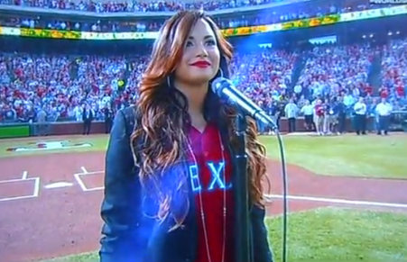 Demi Lovato Sings the National Anthem
