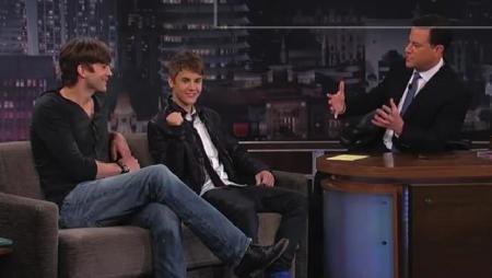 Justin Bieber and Ashton Kutcher on Jimmy Kimmel Live (Part 1)