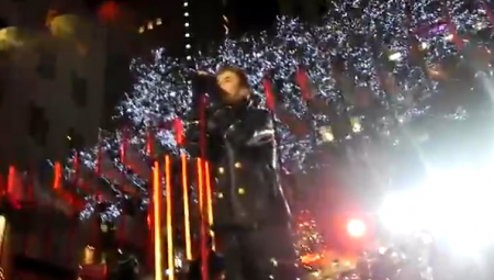Justin Bieber and Usher at Rockefeller Christmas Tree Lighting