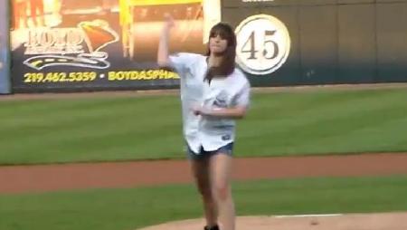Michael Jackson Kids Throw Out First Pitches