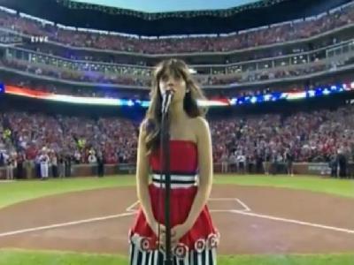 Zooey Deschanel Sings National Anthem